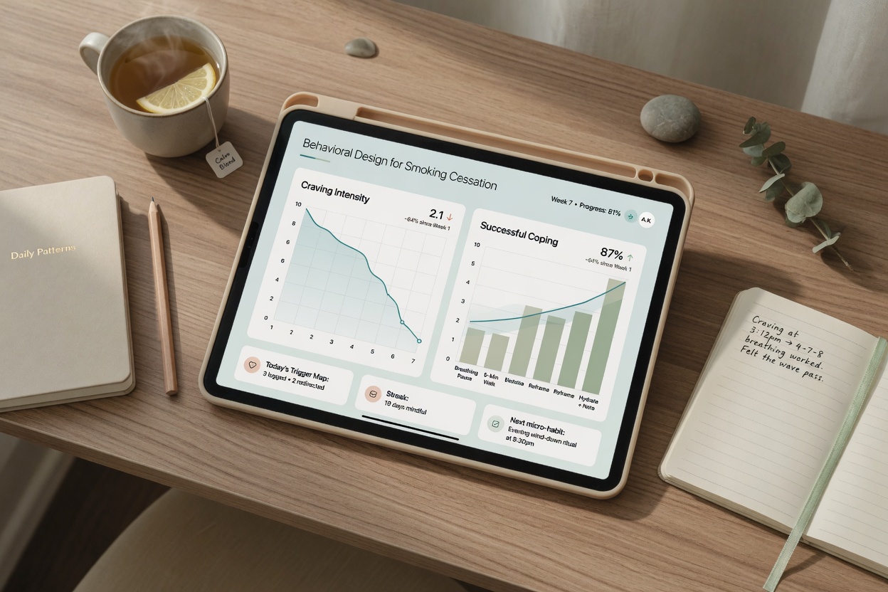 The core of a smoking cessation check-in system lies in collecting behavioral data to drive weekly strategy improvements